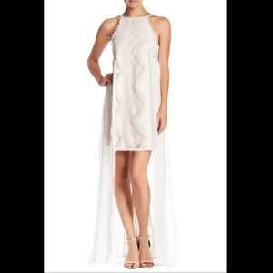 Line & Dot Lyon Lace Hi-Lo Maxi Dress Cream NWT